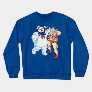 stay puft vs krang Crewneck Sweatshirt